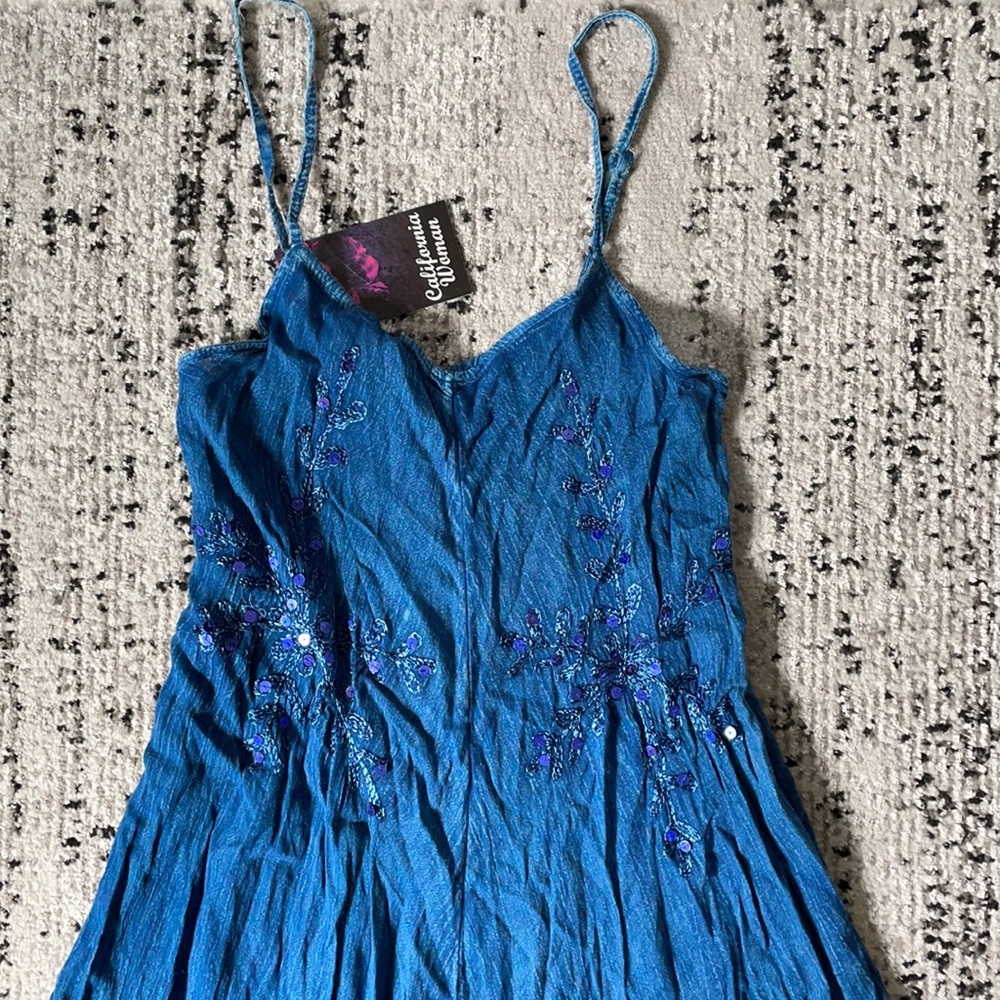 NWT Denim Frayed Dress